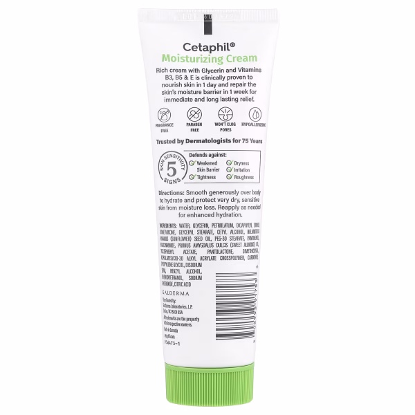 Cetaphil, Moisturizing Cream, Fragrance Free, 3 oz (85 g) - Image 2