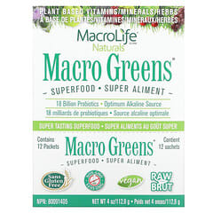 Macrolife Naturals, Macro Greens, Superfood, 12 Packets, 0.3 oz (9.4 g) Each
