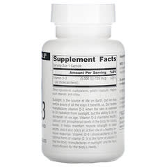 Source Naturals, Vitamin D-3, 125 mcg (5,000 IU), 120 Capsules - Image 4