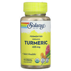 Solaray, Fermented Organic Turmeric, 425 mg, 100 Organic Capsules - Image 3