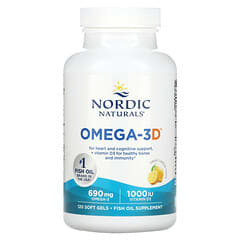 Nordic Naturals, Omega-3D, Lemon, 120 Soft Gels - Image 3