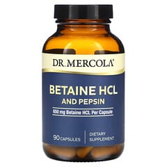 Dr. Mercola, Betaine HCL and Pepsin, 650 mg, 90 Capsules