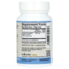 Eclectic Herb, Herb, Fenugreek, 600 mg, 50 Veg Caps - Image 2