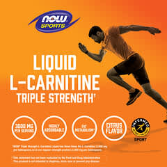 NOW Foods, Sports, Triple Strength L-Carnitine Liquid, Citrus, 3,000 mg, 16 fl oz (473 ml) - Image 4