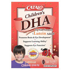 CATALO, Children's DHA IQ Fish Formula, Lutein Added, Strawberry, 50 Chewable Softgels