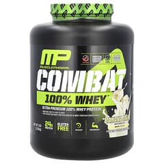 MusclePharm, Combat 100% Whey, Banana Milk, 5 lb (2.25 kg) - Image 3
